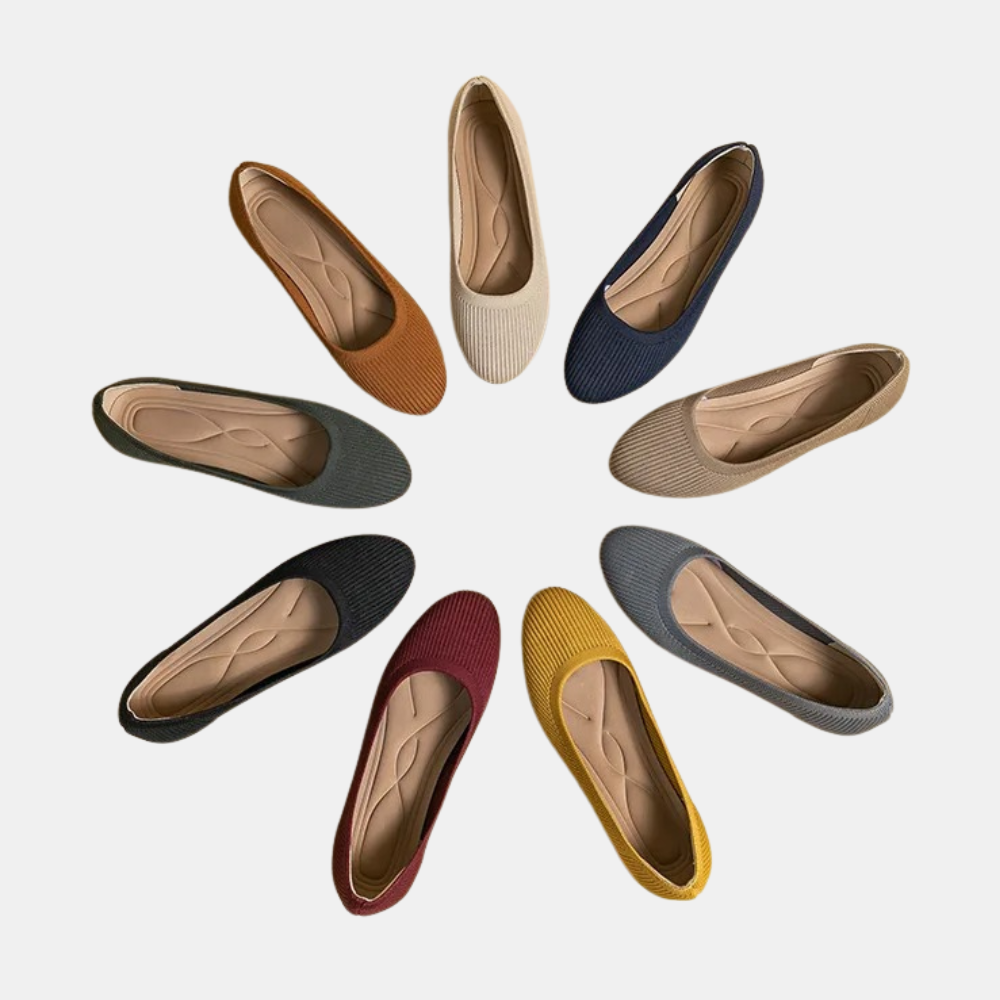 Edith™ | Elegante ademende slip-on ballerina schoen